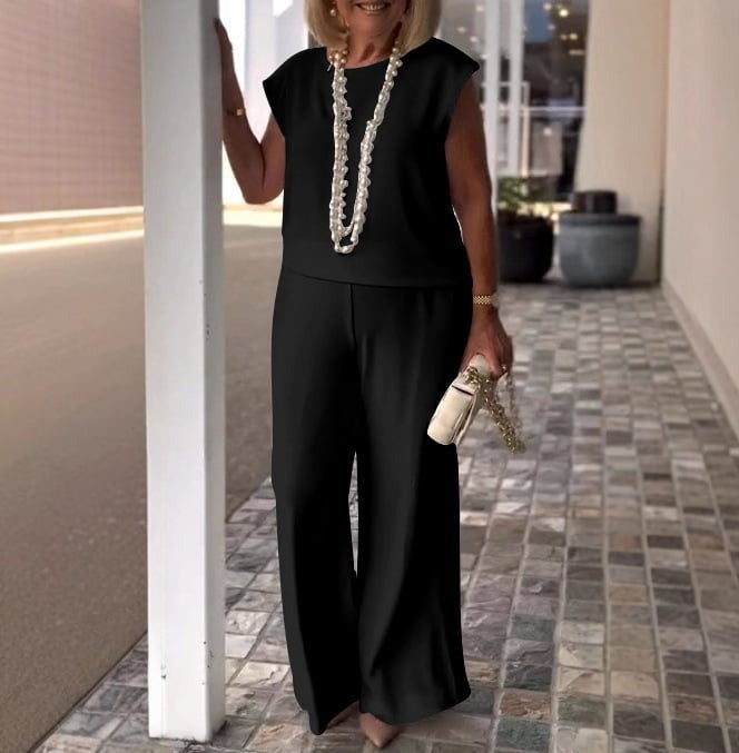 Women's Elegant Comfy Two-Piece Set - Effortless Polish