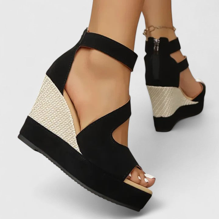 Women's Woven Orthopedic Wedge Sandals - All-Day Comfort