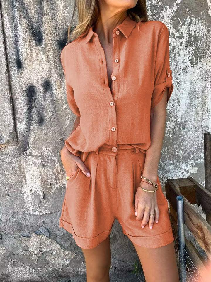 Women's Cotton-Linen Two-Piece Set - Breezy & Timeless