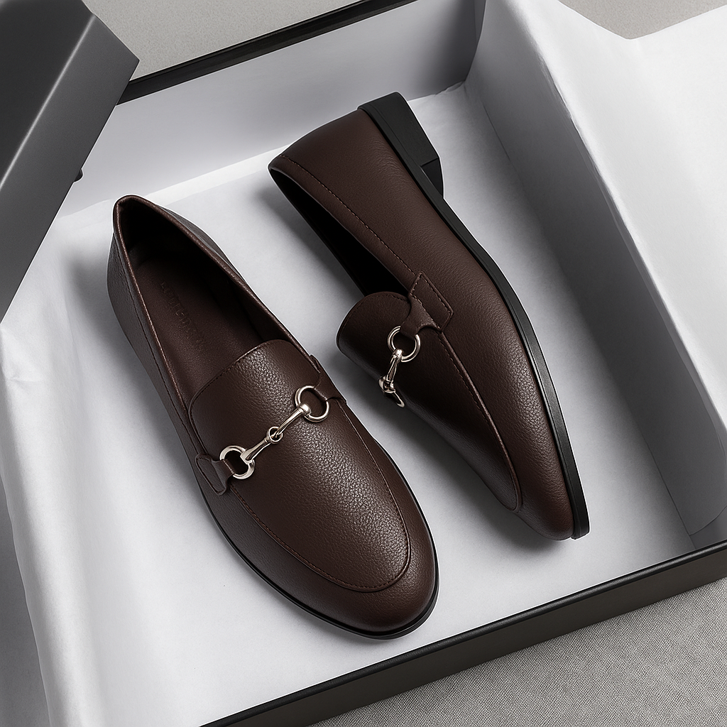 Women's Leather Gold-Bit Loafers - Sophisticated Wardrobe Staple