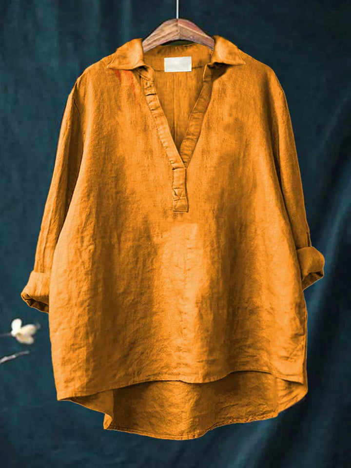 Women's Linen Elegant Summer Blouse - Lightweight & Breathable