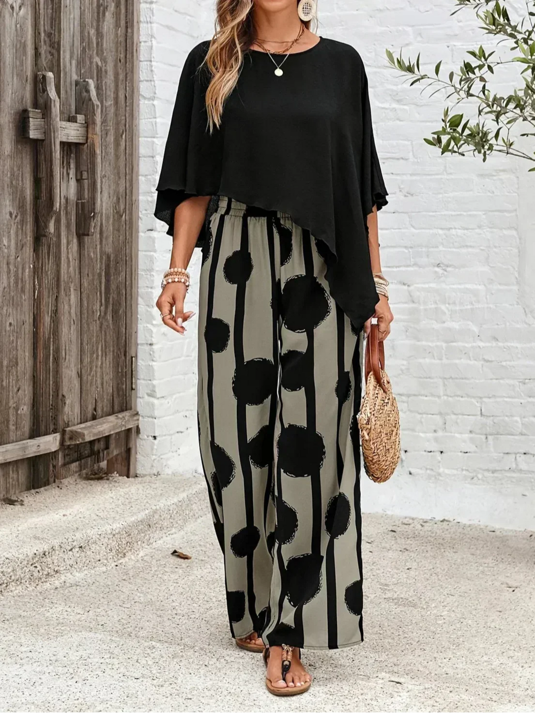 Women's Aaliyah Elastic Waist Two-Piece Set - Everyday Comfort