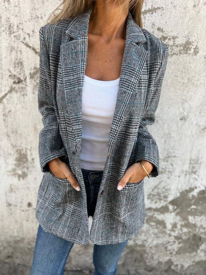 Women's Daniela Check Blazer - Timeless Sophistication