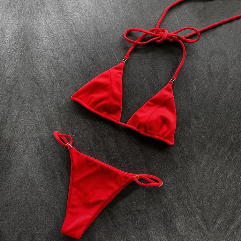Women's Micro Bikini - Classic Solids for Seaside Adventures