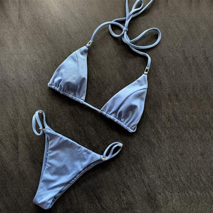 Women's Micro Bikini - Classic Solids for Seaside Adventures