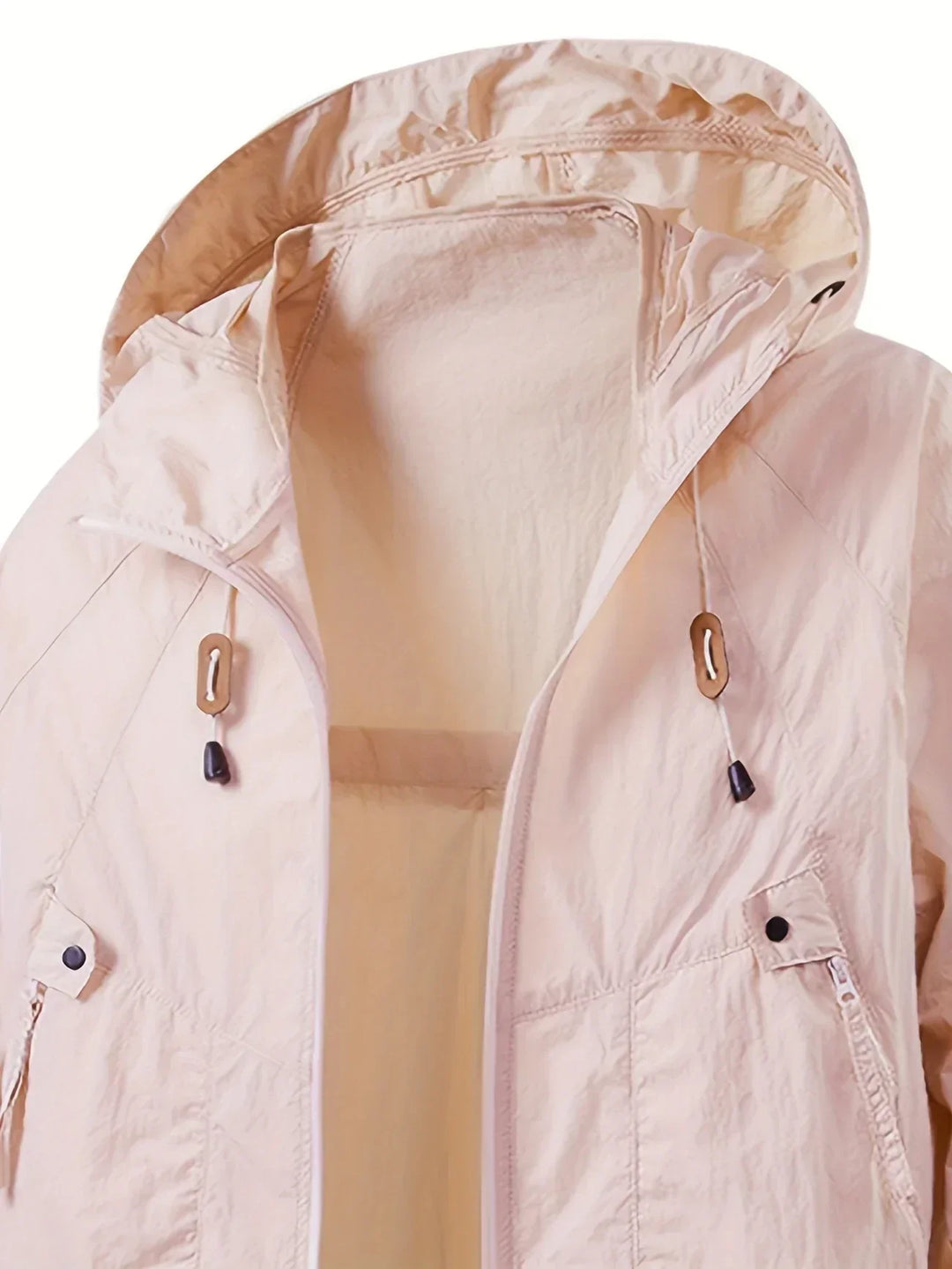 Women's Waterproof Windbreaker Jacket with Adjustable Hood