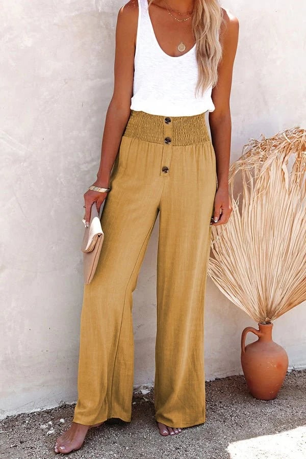 Women's High-Waist Relaxed Trousers - Everyday Chic Comfort