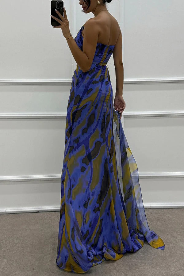 Women's Vibrant Draped Dress - Striking Summer Soirée