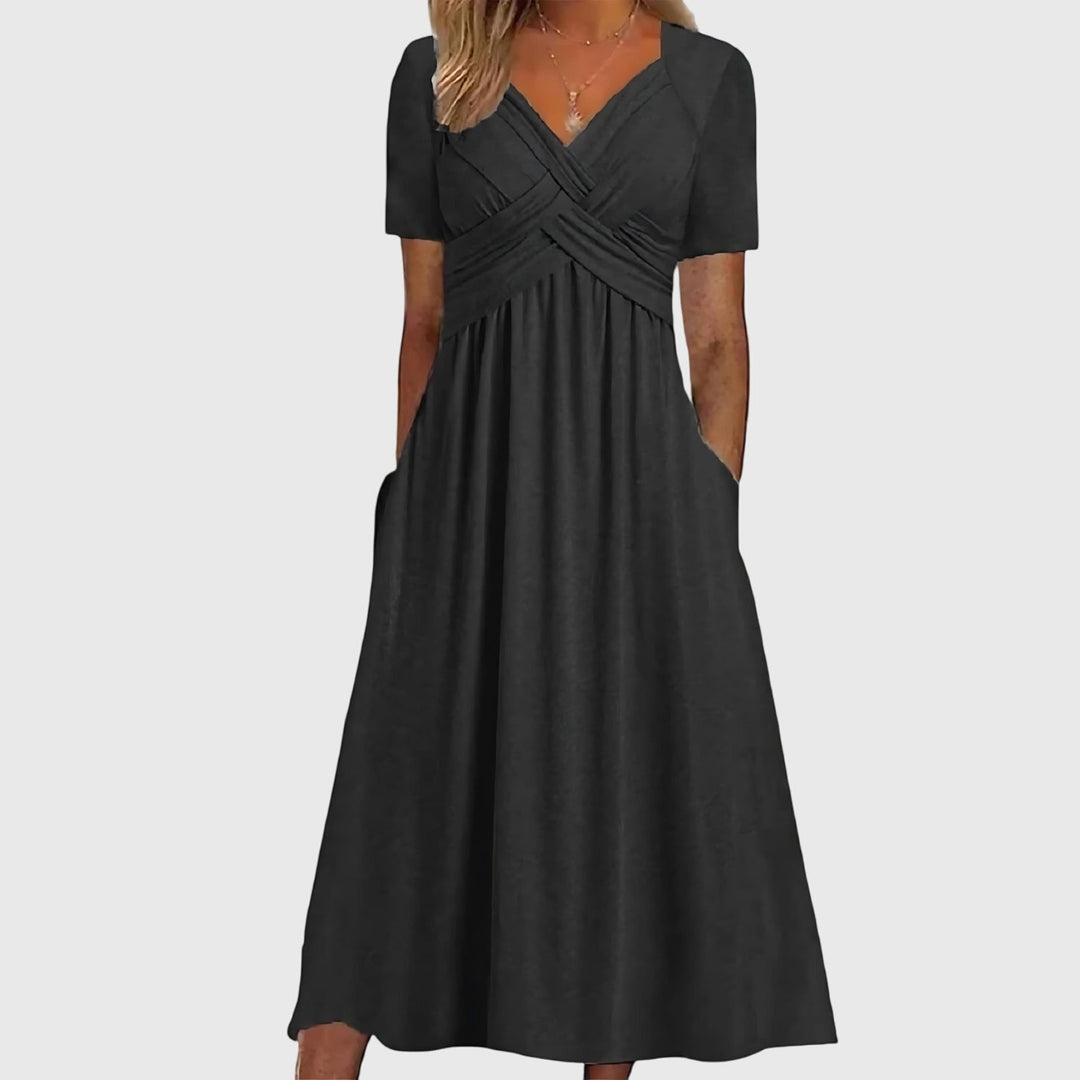 Women's Viola Midi Dress with Tummy Control - Flattering Fit