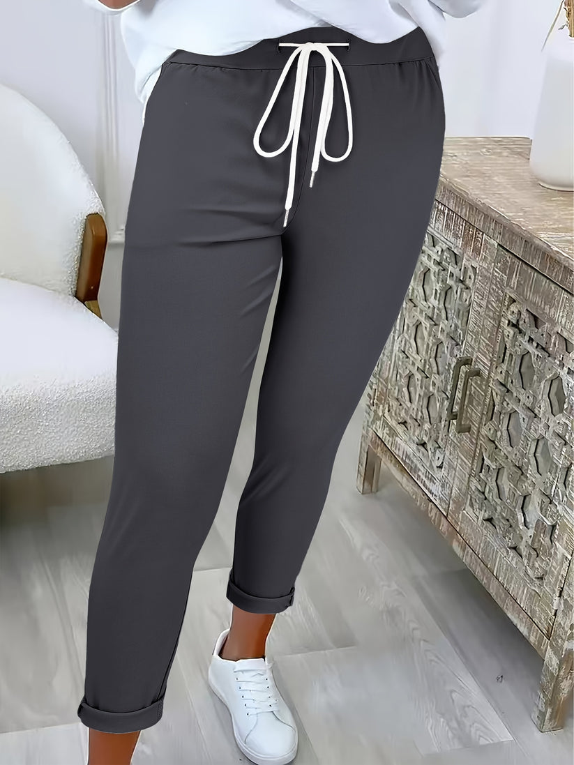 Women's Soft Drawstring Trousers - Effortless Comfort