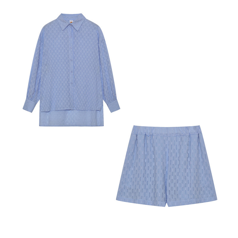 Women's Breezy Shirt and Shorts Set - Effortless Everyday Elegance