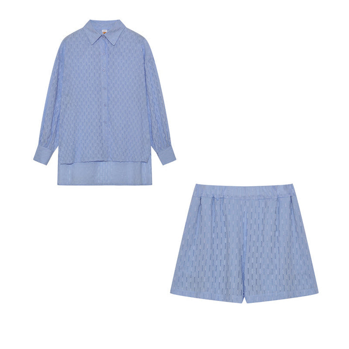 Women's Breezy Shirt and Shorts Set - Effortless Everyday Elegance