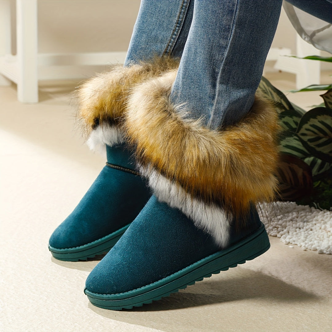 Women's Plush-Lined Snow Boots - Cozy & Fashionable