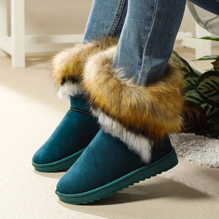 Women's Plush-Lined Snow Boots - Cozy & Fashionable