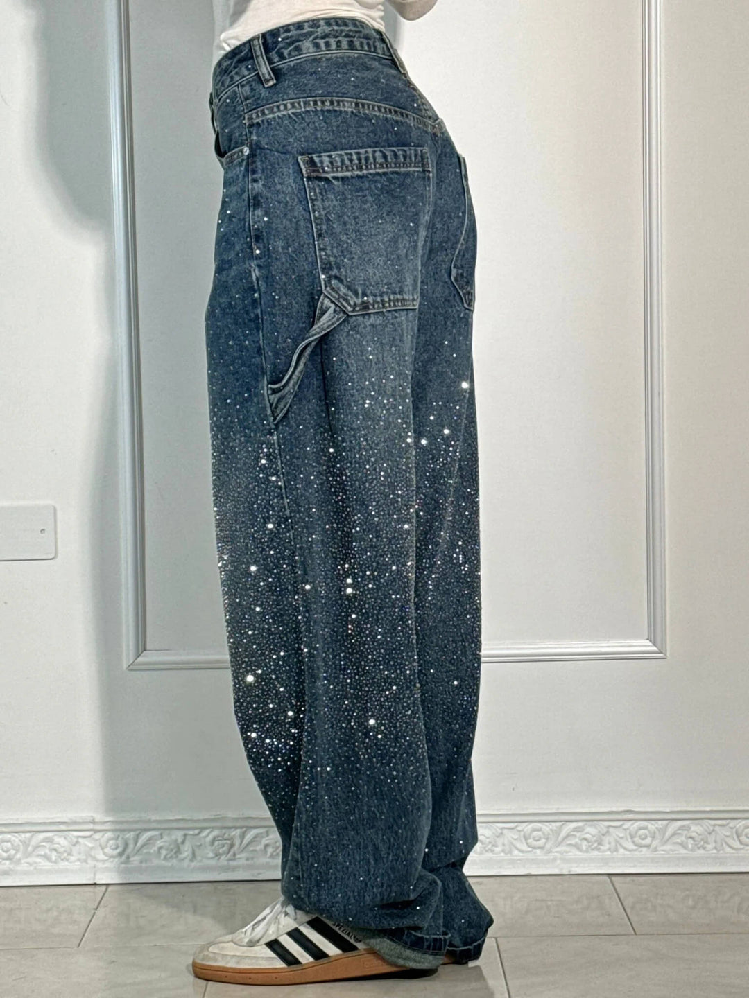Women's Victoria High-Waist Glitter Jeans - Sparkle with Confidence