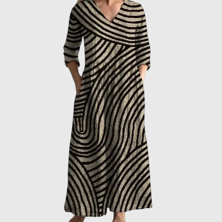 Women's Aubrey Elegant Flowing Midi Dress - Timeless Grace
