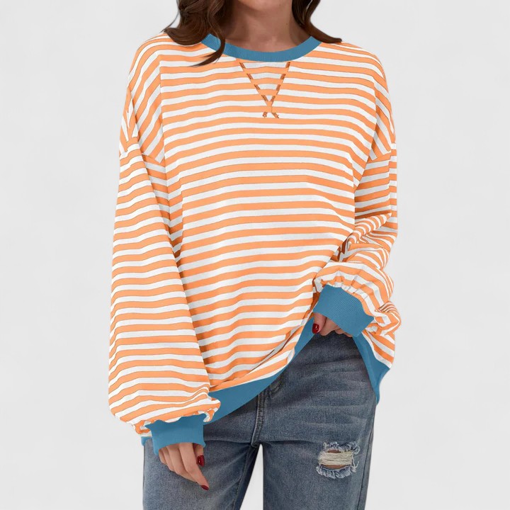 Women's Grace Oversized Striped Sweater - Everyday Comfort