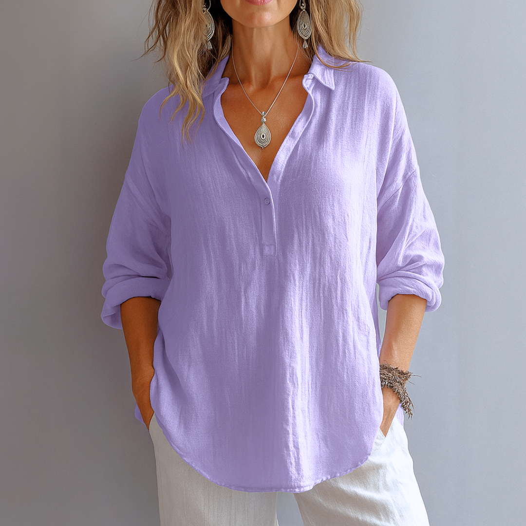 Women's Regine Relaxed Elegance Tunic Shirt – Everyday Comfort