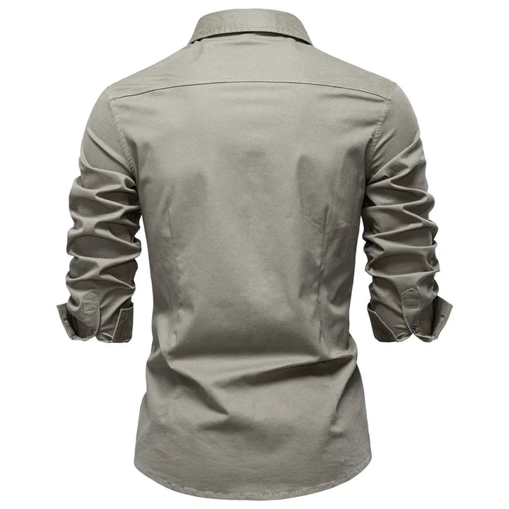 Men's Cotton Utility Overshirt – Heavyweight Workwear Shirt