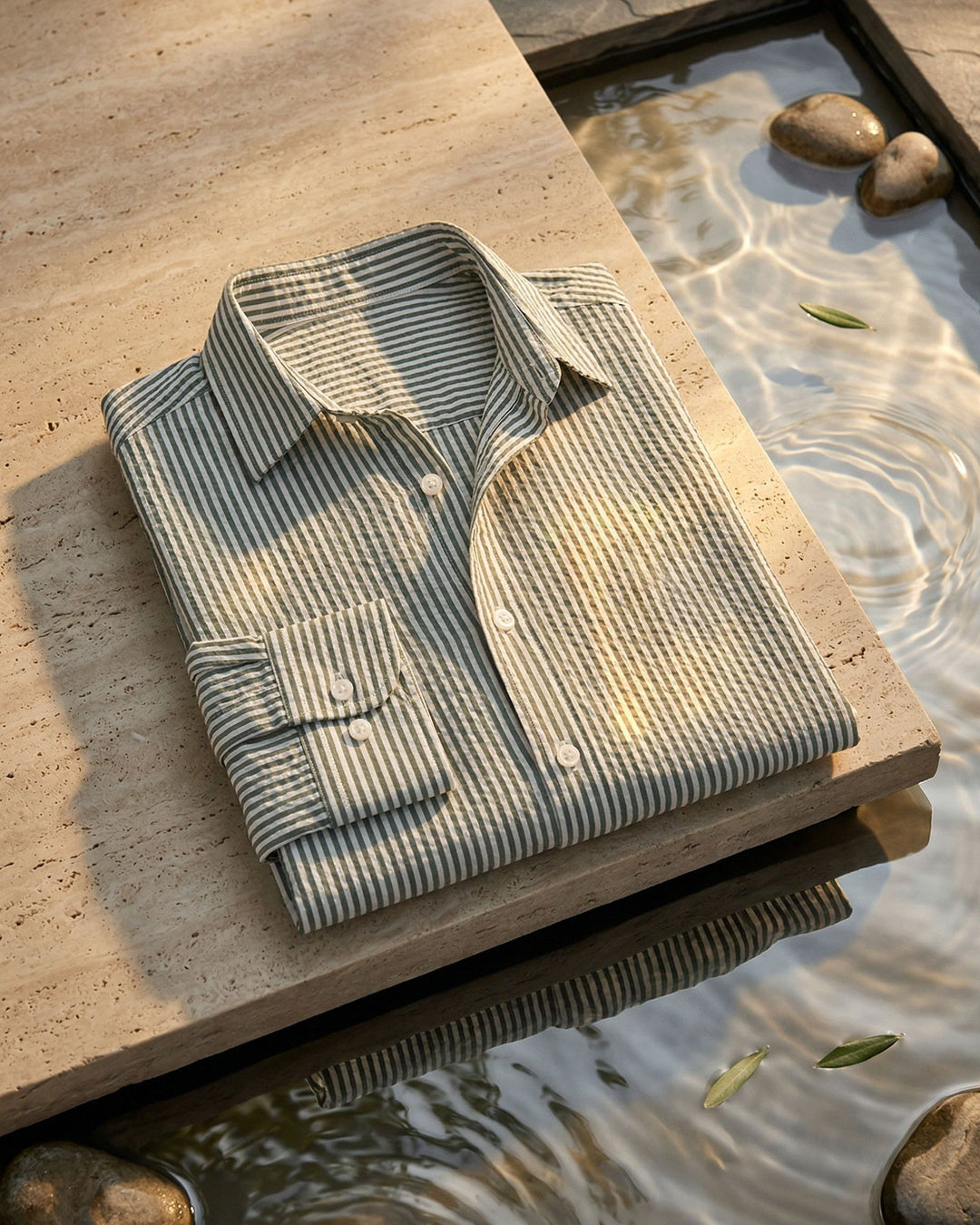 Men's Seersucker Shirt – Lightweight Short-Sleeve Summer Shirt