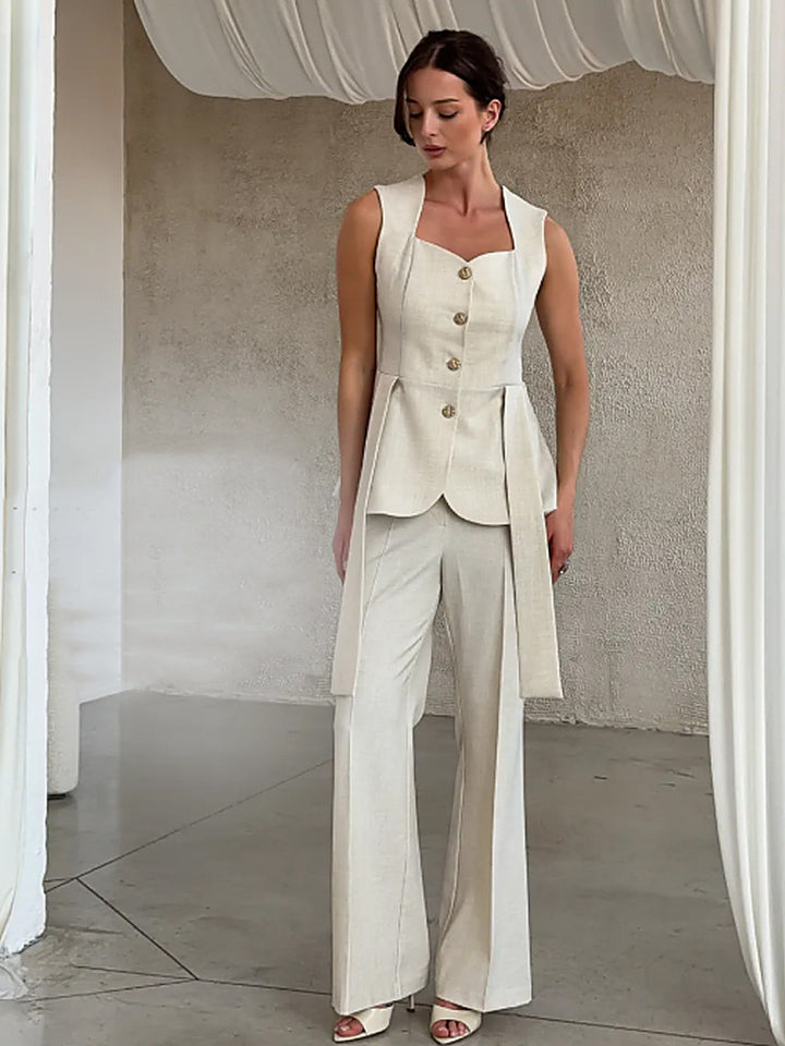 French Tailored Vest + Trousers Set