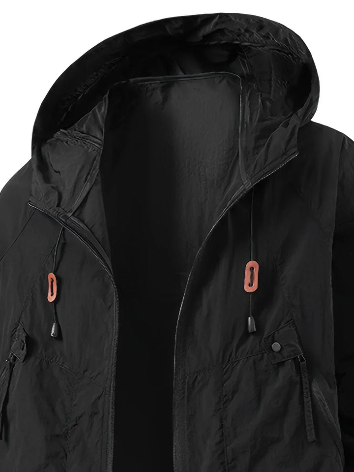 Women's Waterproof Windbreaker Jacket with Adjustable Hood