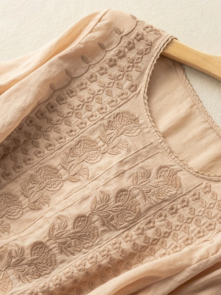 Women's Natalie Embroidered Blouse - Timeless Elegance