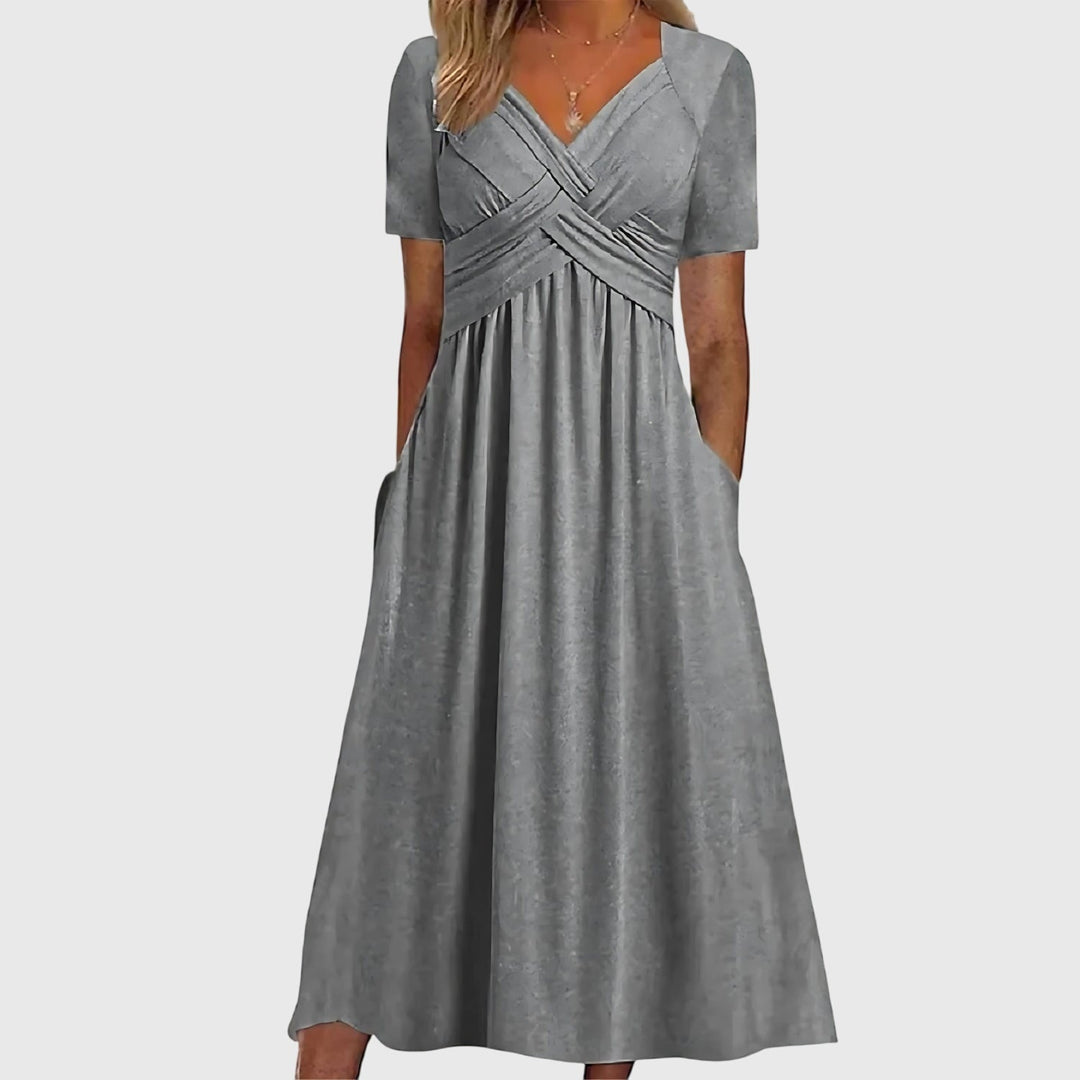 Women's Midi Dress with Tummy Control - Effortless Elegance