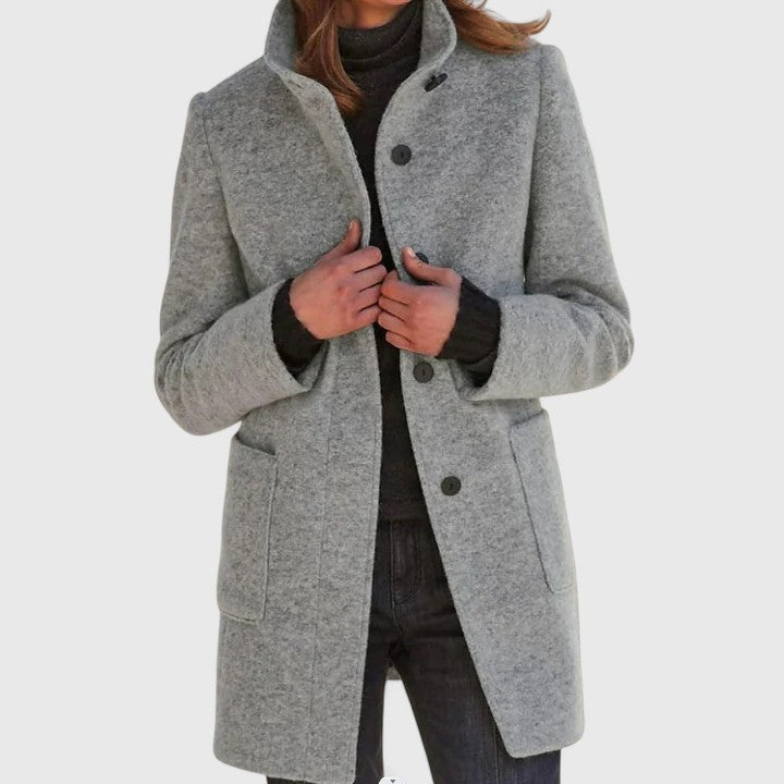Women's Classic Tailored Coat - Effortless Sophistication