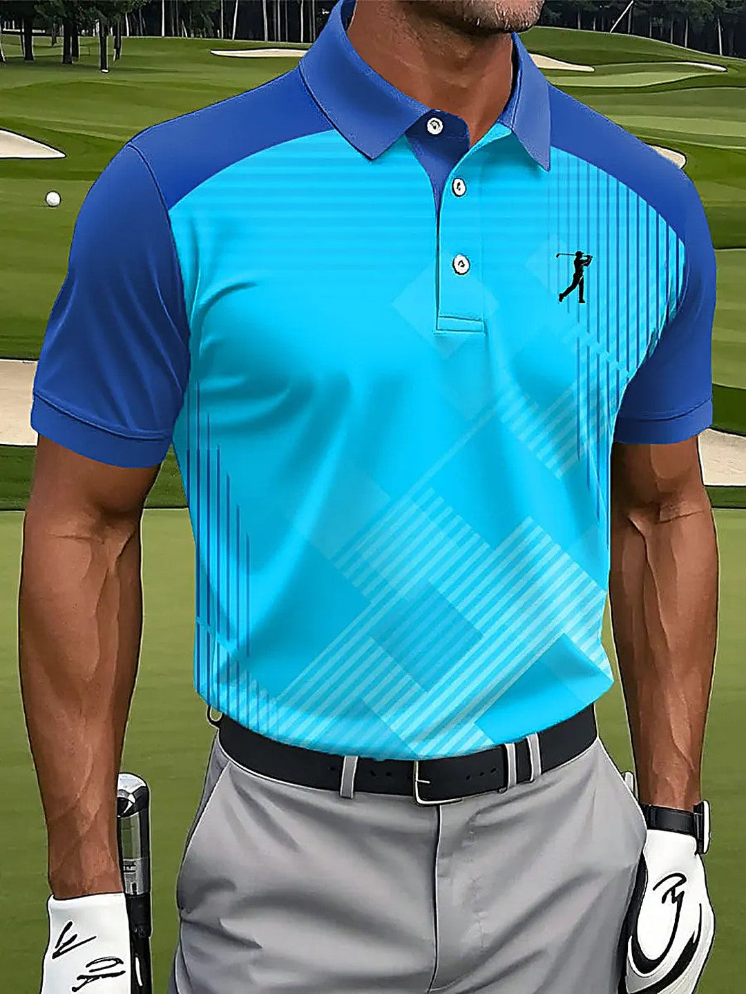 Men's Textured Performance Polo Shirt