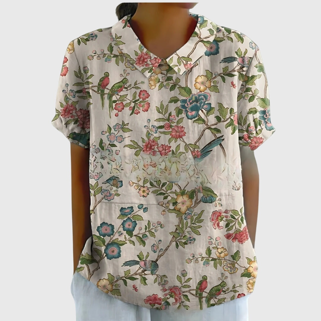 Women's Floral Blouse - Effortless Everyday Elegance for Any Occasion