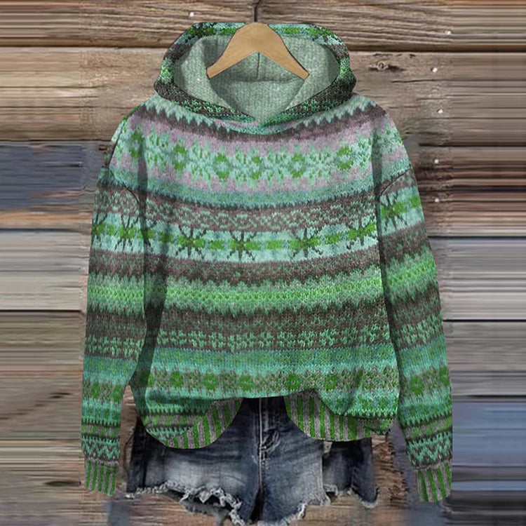 Women's Cozy Knit Hooded Sweater - Effortless Warmth