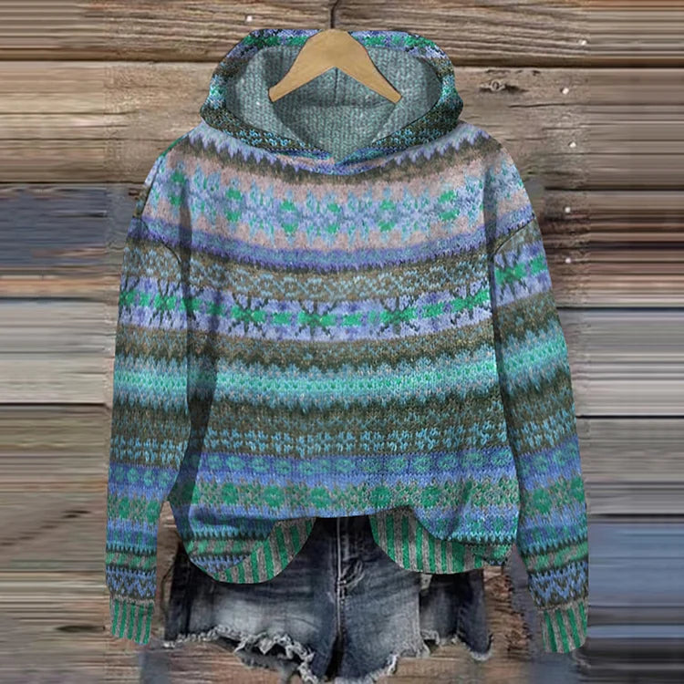 Women's Cozy Knit Hooded Sweater - Effortless Warmth