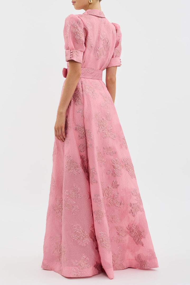 Women's Sophisticated Dress with Puff Sleeves - Versatile Elegance