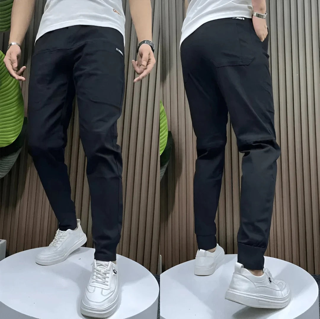Men's Cotton-Blend Cargo Joggers – Relaxed Utility Trousers