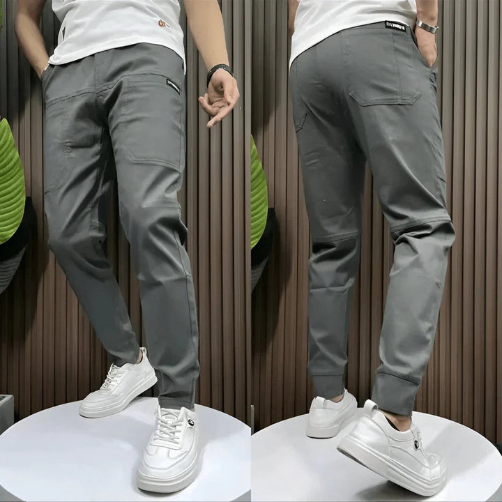 Men's Cotton-Blend Cargo Joggers – Relaxed Utility Trousers