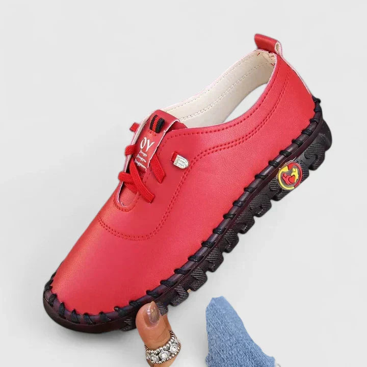 Women's Stitched Casual Loafer Flats - Comfortable Everyday Wear