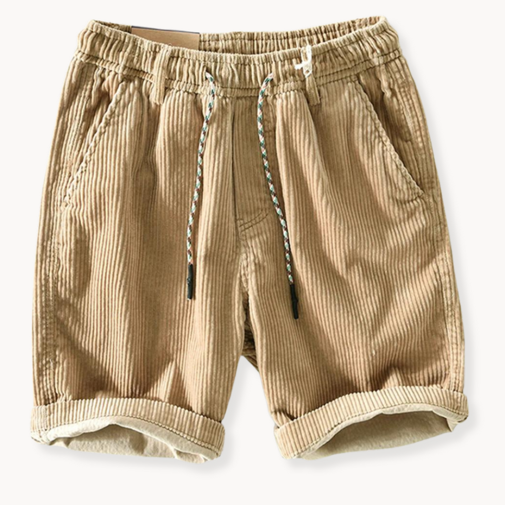 Men's Corduroy Shorts – Soft-Wash Drawstring Summer Shorts
