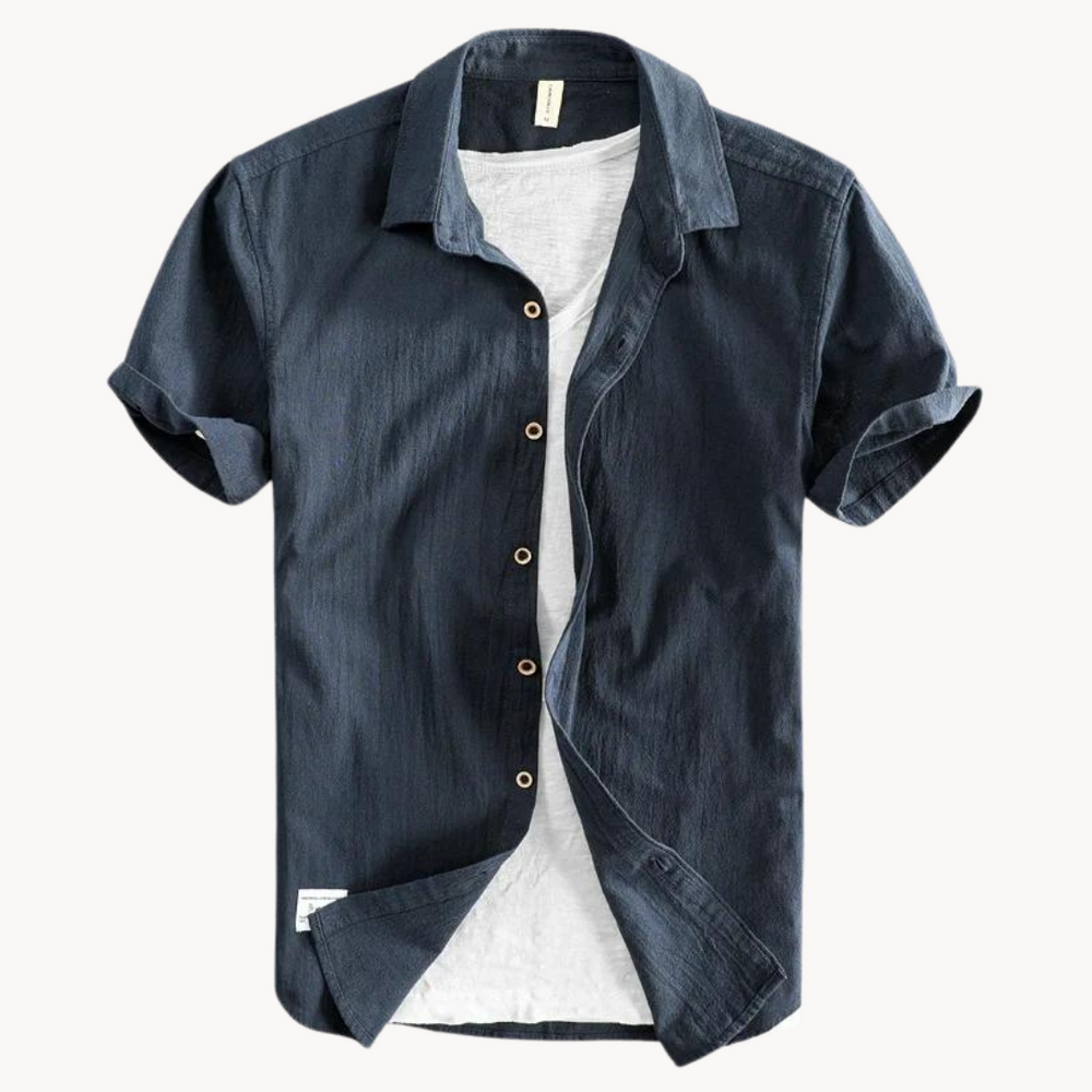 Men's Cotton Linen Shirt – Smart Casual Office to Weekend