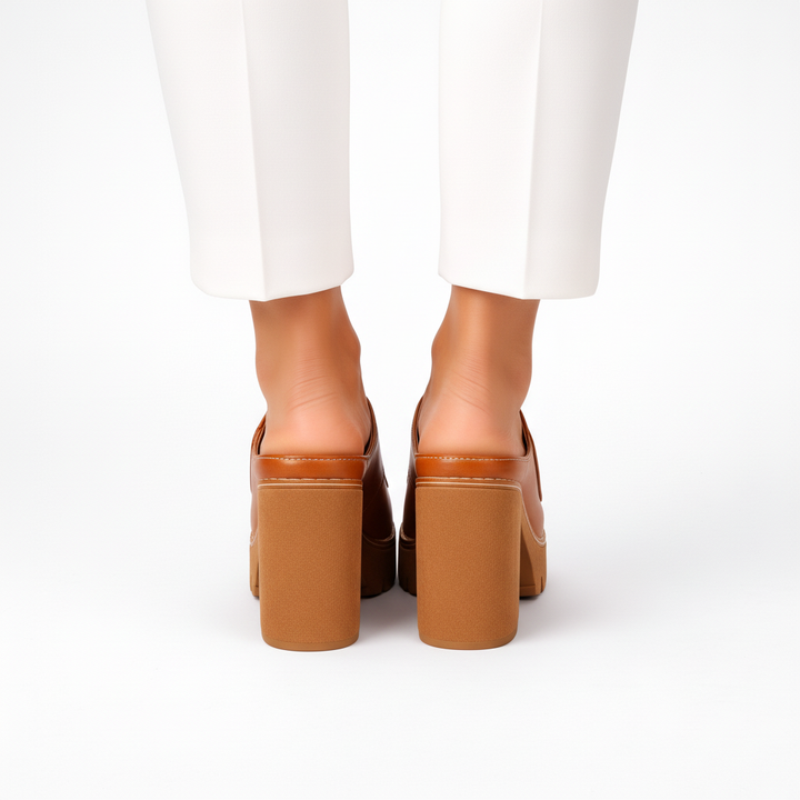 Women's Glossy Platform Heels - Flattering Lift & Comfort