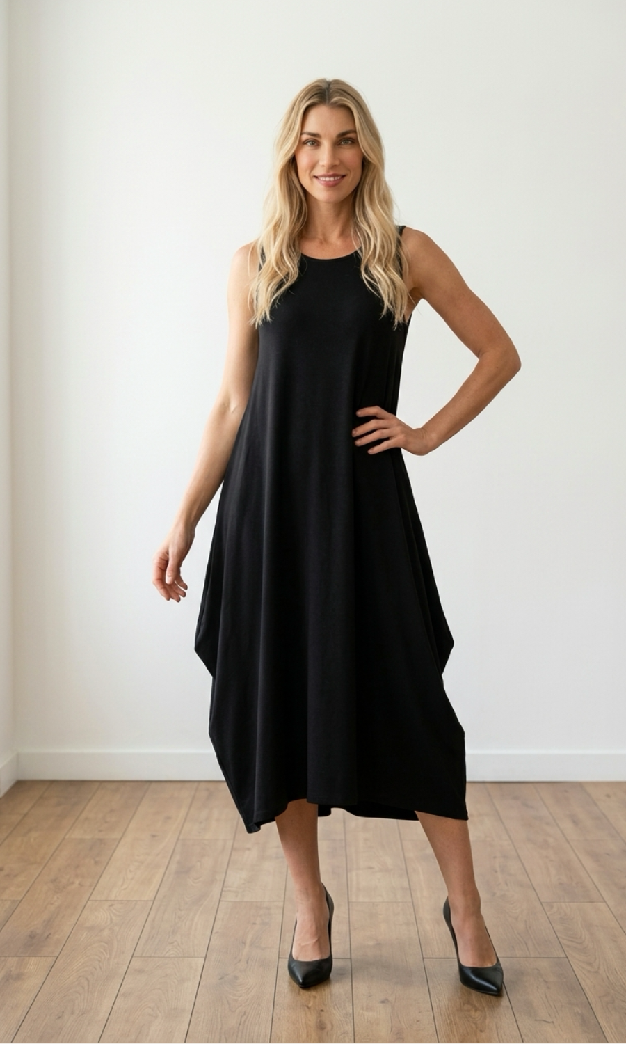 Effortless Swing Midi Dress