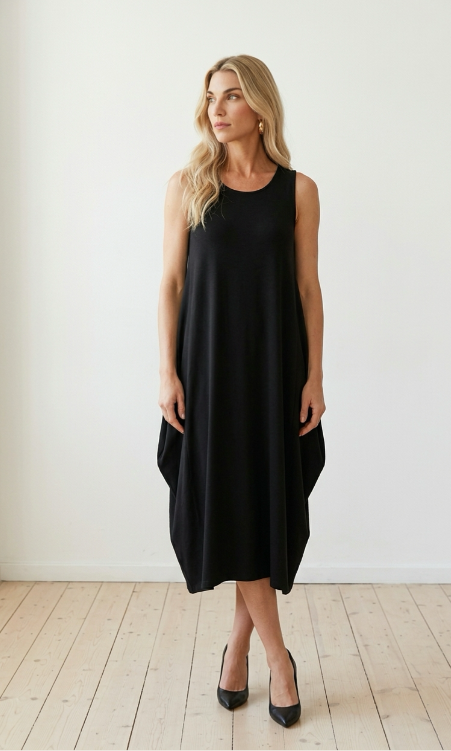 Effortless Swing Midi Dress
