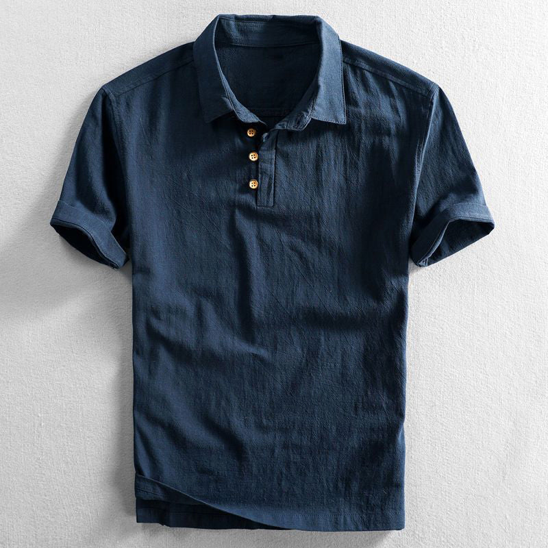 Men's Linen Cotton Polo Shirt – Massimo Cool Summer Comfort