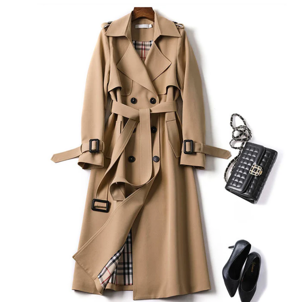 Women's Belted Trench Coat – Tailored Cold-Weather Layer
