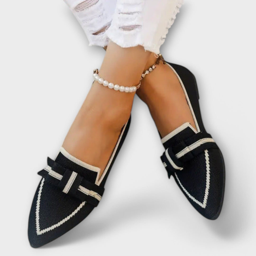 Women's Flat Shoes with Knot Design - Everyday Elegance