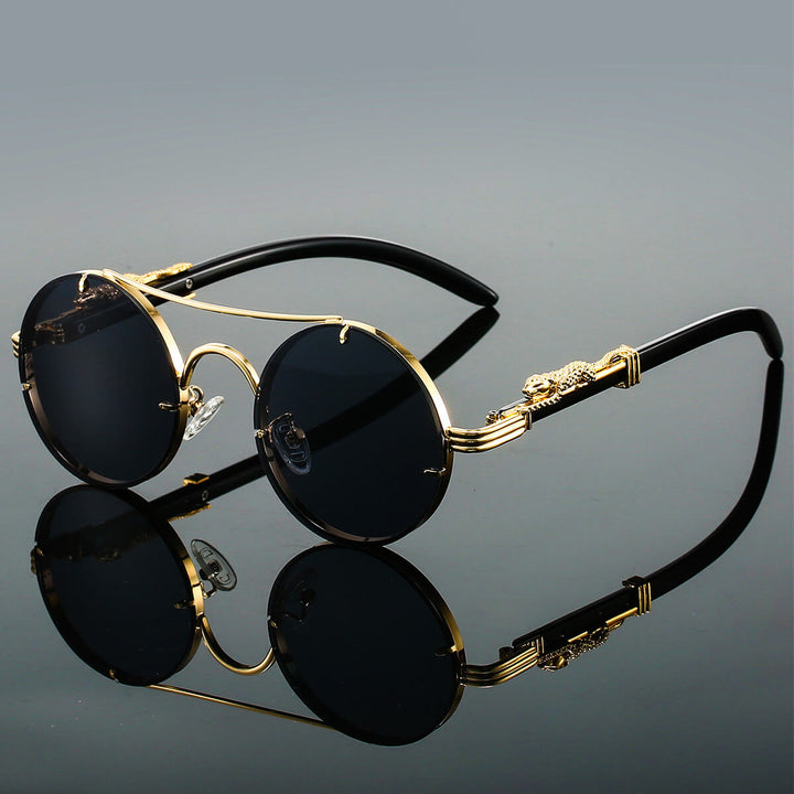 Men's Retro Round Sunglasses - Vintage UV400 Protection