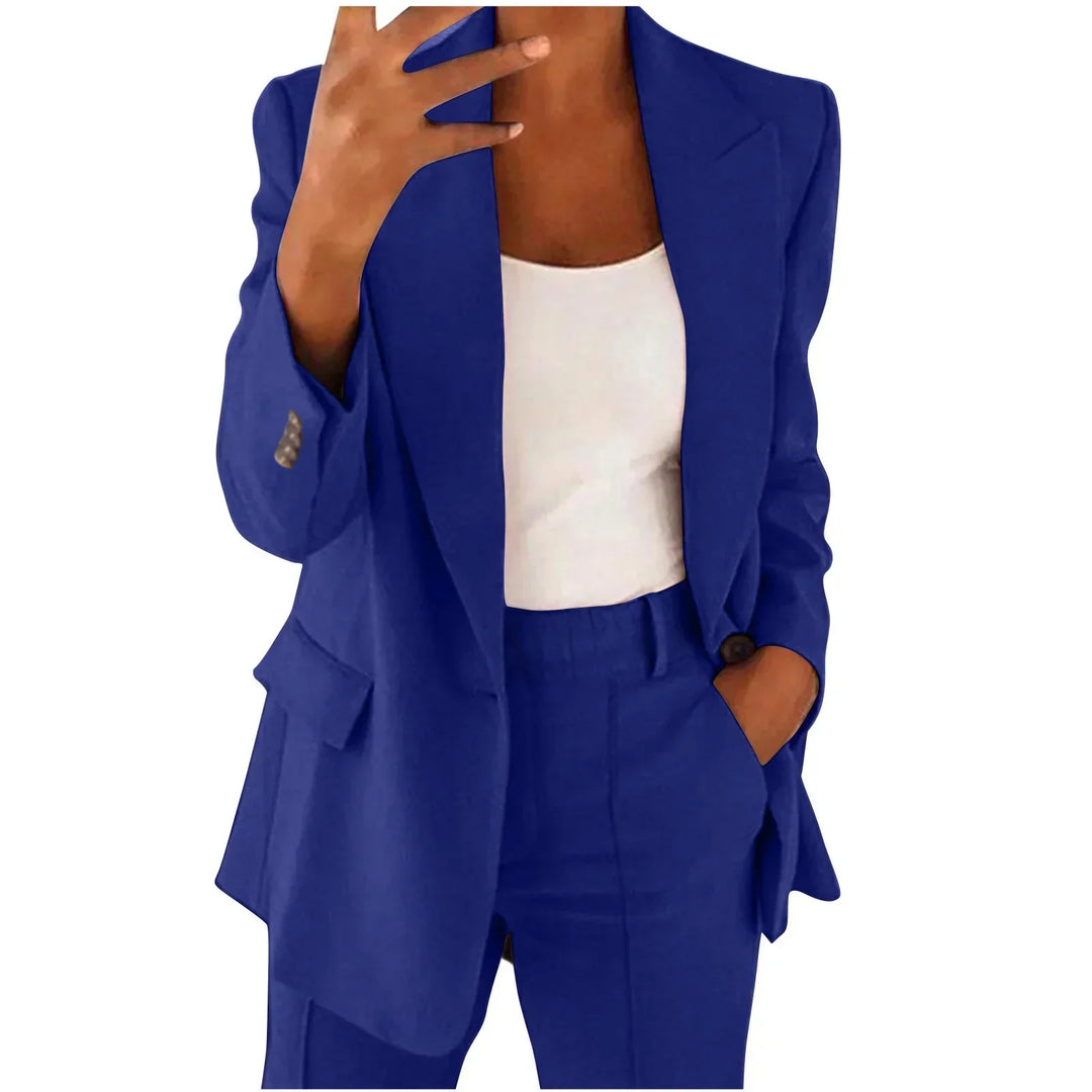 Women's Alveria Elegant Blazer & Pants Set - Polished Power Dressing