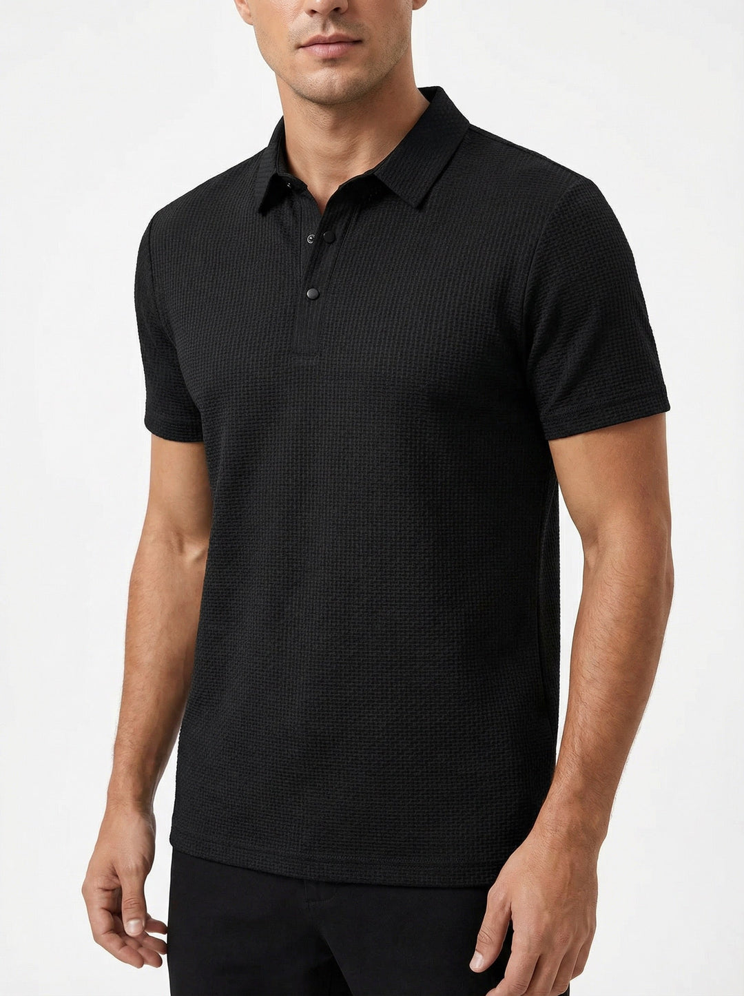 Men's Siena Textured Weave Polo Shirt