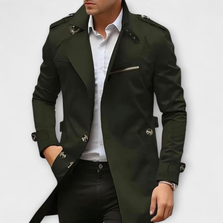 Men's Handmade Raincoat - Elegant & Weather-Resistant for Daily Wear