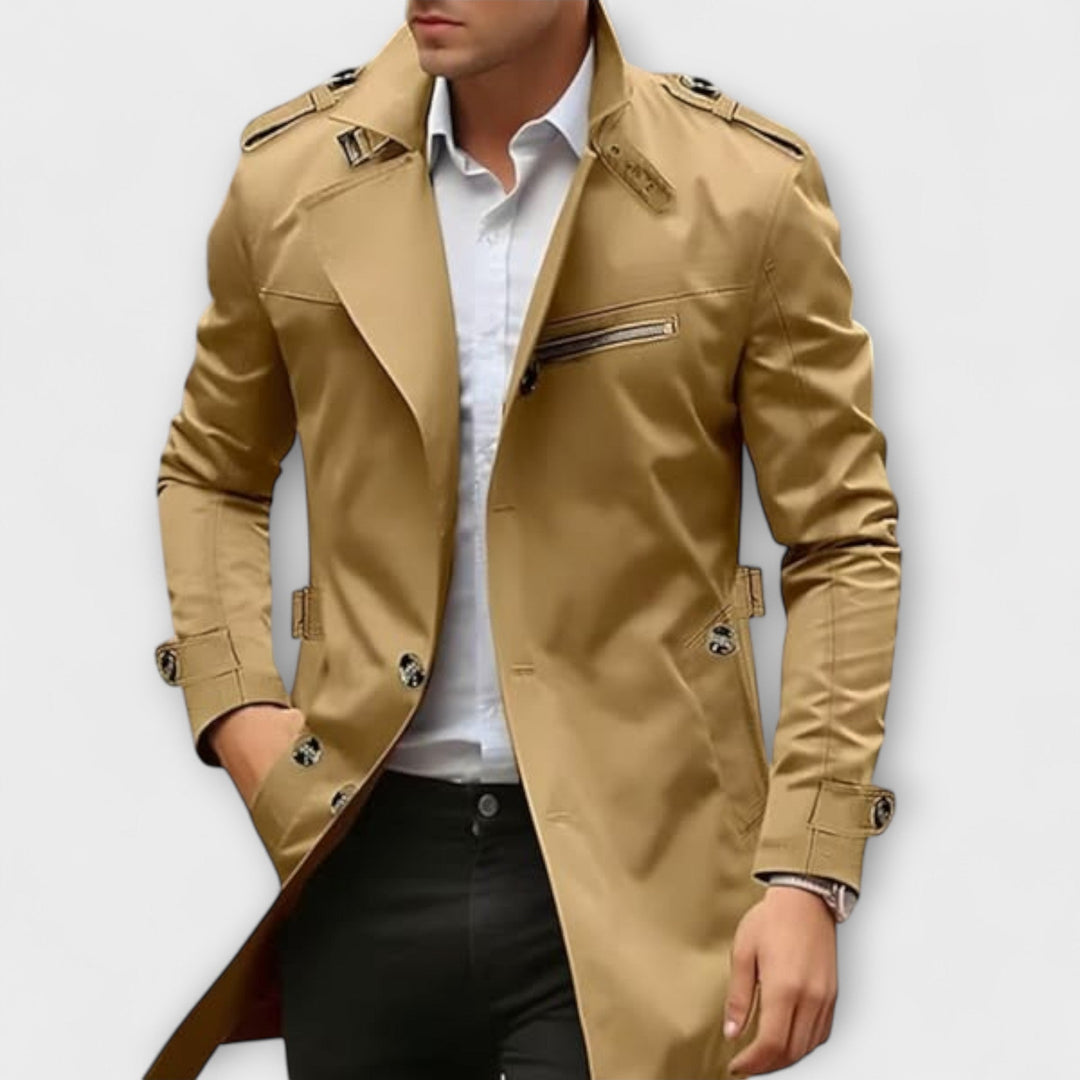 Men's Handmade Raincoat - Elegant & Weather-Resistant for Daily Wear